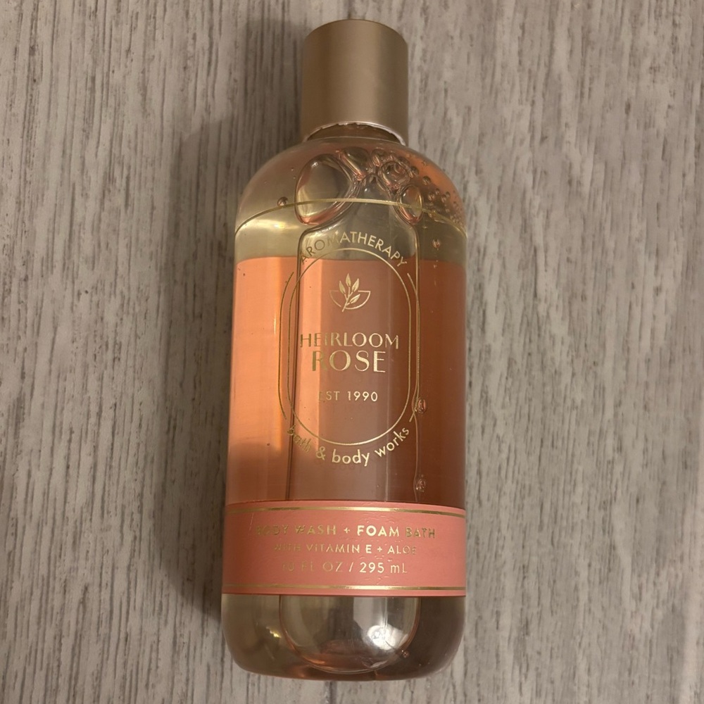 Bath and Body Works Heirloom Rose body wash and foam bath. Brand new.